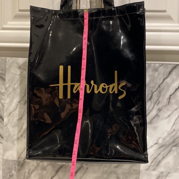 Harrods black pattern bag from London England - Picture 7 of 9